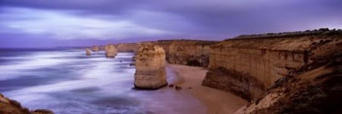 Rock formations Twelve Apostles Sea Rocks Great Ocean Road Port Campbell National Park Port Campbell Victoria Australia Canvas Art - Panoramic Images (18 x 6)
