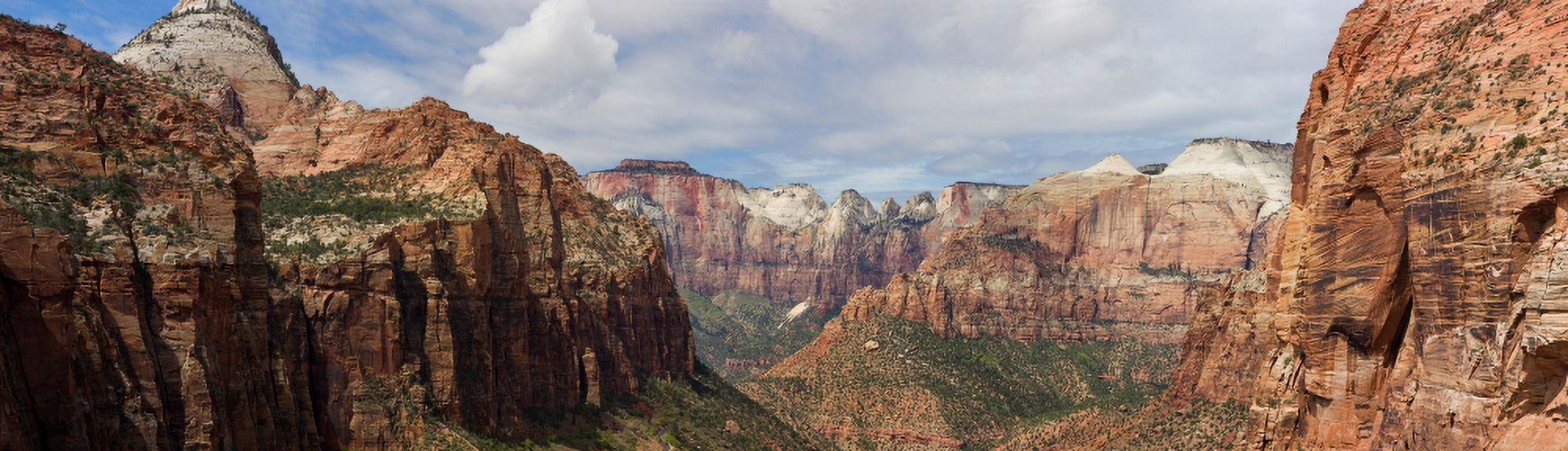 Rock formations Zion National Park Nevada USA Canvas Art - Panoramic Images (36 x 12)