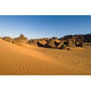 Rock formations and sand dunes in the Akakus-Fezzan-Libya Poster Print - Sergio Pitamitz 36 x 24