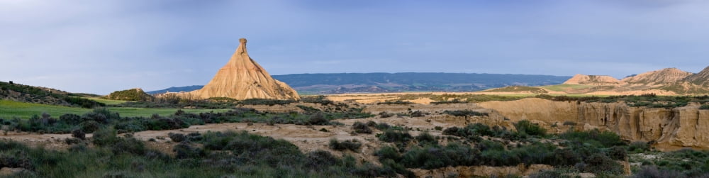 Rock formations at Bardenas Reales Navarra Spain Canvas Art - Panoramic Images (27 x 9)