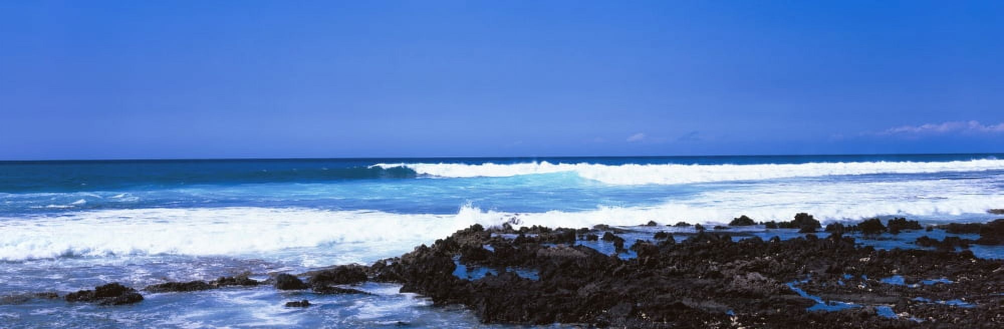 Rock formations at North Shore Oahu Hawaii Islands Hawaii USA Canvas Art - Panoramic Images (12 x 36)