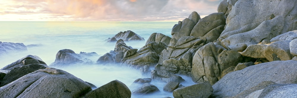 Rock formations at coast Lands End Baja California Sur Mexico Canvas Art - Panoramic Images (27 x 9)