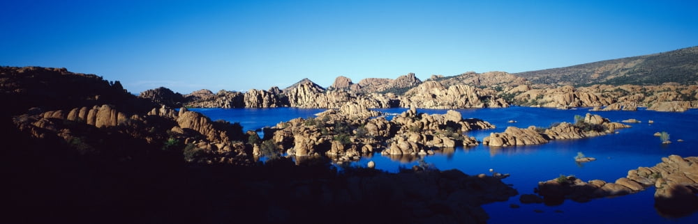 Rock formations at lake Granite Dells Prescott Arizona USA Canvas Art - Panoramic Images (27 x 9)