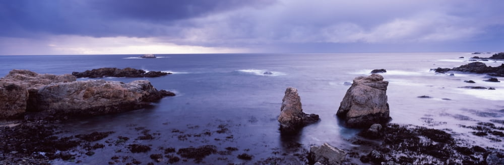 Rock formations at the coast Big Sur California USA Canvas Art - Panoramic Images (27 x 9)