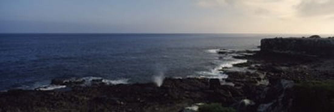 Rock formations at the coast Punta Suarez Espanola Island Galapagos Islands Ecuador Canvas Art - Panoramic Images (18 x 6)