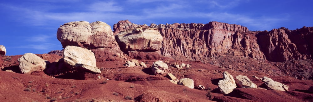 Rock formations in Capitol Reef National Park Utah USA Canvas Art - Panoramic Images (27 x 9)