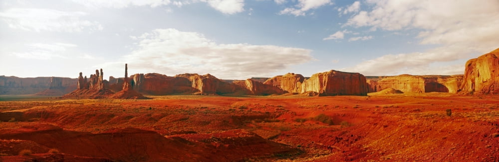 Rock formations in Monument Valley San Juan County Utah USA Canvas Art - Panoramic Images (6 x 18)