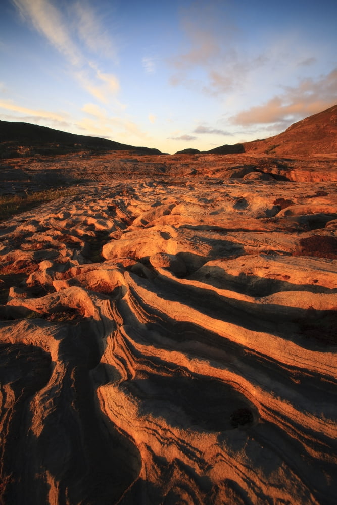 Rock formations in Nordland County Norway Canvas Art - Arild HeitmannStocktrek Images (12 x 18)