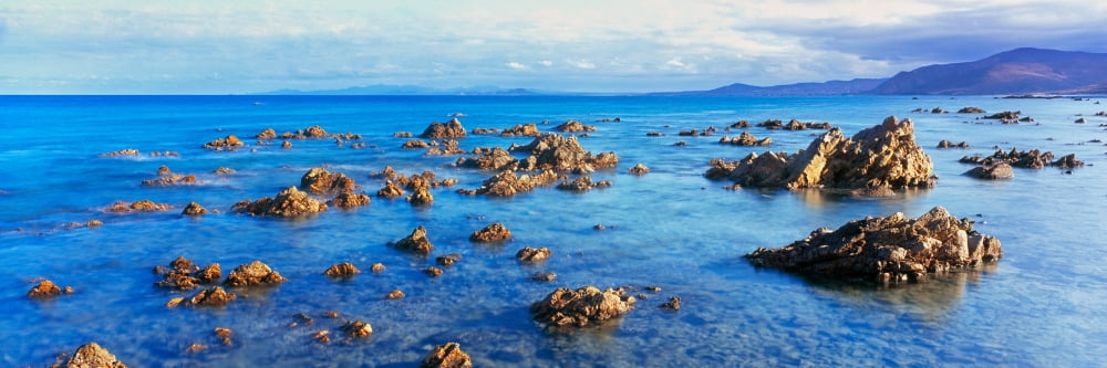 Rock formations in Pacific ocean Sea of Cortez Baja California Sur Mexico Canvas Art - Panoramic Images (27 x 9)