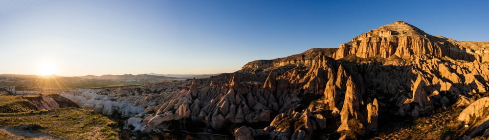 Rock formations in Red Valley Cappadocia Central Anatolia Region Turkey Canvas Art - Panoramic Images (6 x 20)