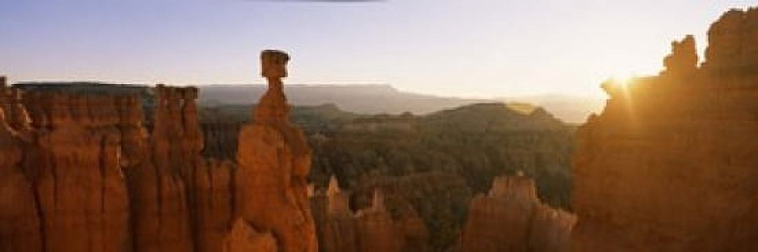 Rock formations in a canyon Thors Hammer Bryce Canyon National Park Utah USA Canvas Art - Panoramic Images (18 x 6)