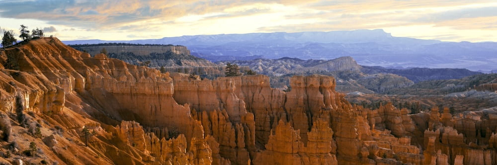 Rock formations in a canyon from Sunrise Point Bryce Amphitheater Bryce Canyon National Park Utah USA Canvas Art - Panoramic Images (36 x 12)