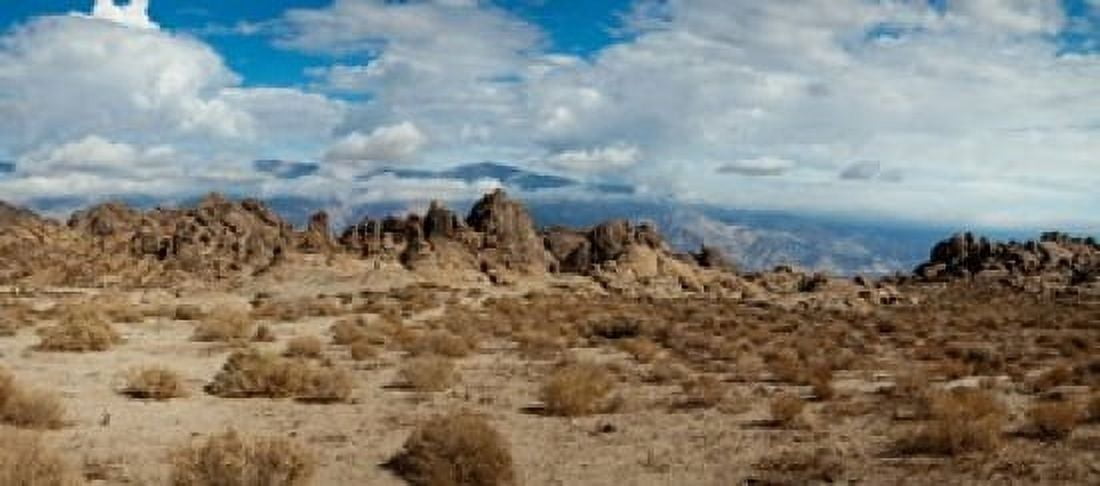 Rock formations in a desert Alabama Hills Owens Valley Lone Pine California USA Canvas Art - Panoramic Images (15 x 7)