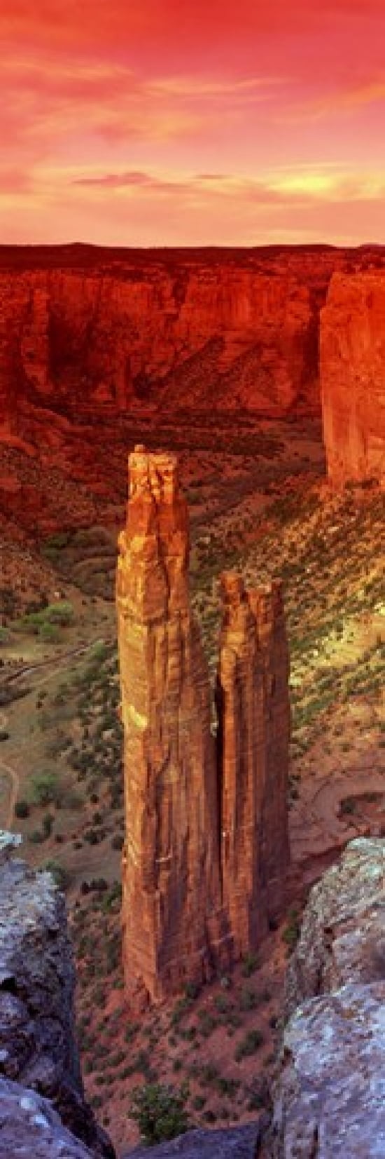 Rock formations in a desert Spider Rock Canyon de Chelly National Monument Arizona Canvas Art - Panoramic Images (36 x 12)