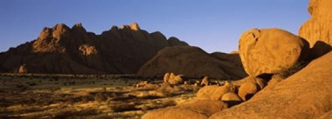 Rock formations in a desert Spitzkoppe Namib Desert Namibia Canvas Art - Panoramic Images (18 x 7)
