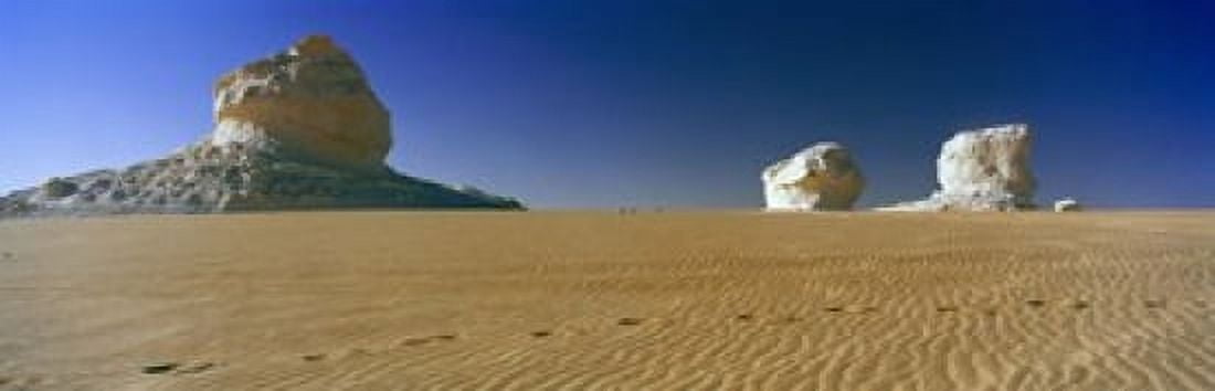 Rock formations in a desert White Desert Farafra Oasis Egypt Canvas Art - Panoramic Images (18 x 6)