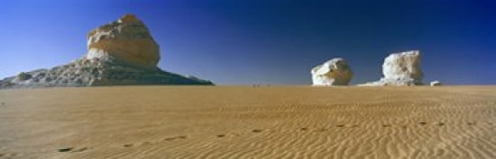 Rock formations in a desert White Desert Farafra Oasis Egypt Canvas Art - Panoramic Images (36 x 12)