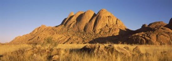 Rock formations in a desert at dawn Spitzkoppe Namib Desert Namibia Canvas Art - Panoramic Images (36 x 13)