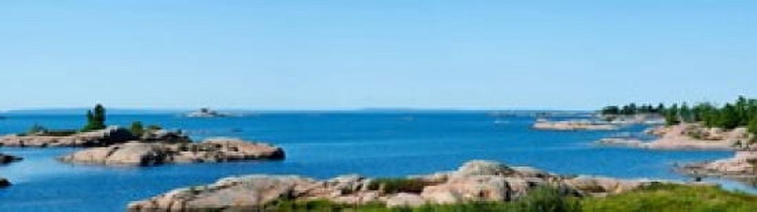 Rock formations in a lake Killarney Georgian Bay Ontario Canada Canvas Art - Panoramic Images (20 x 6)
