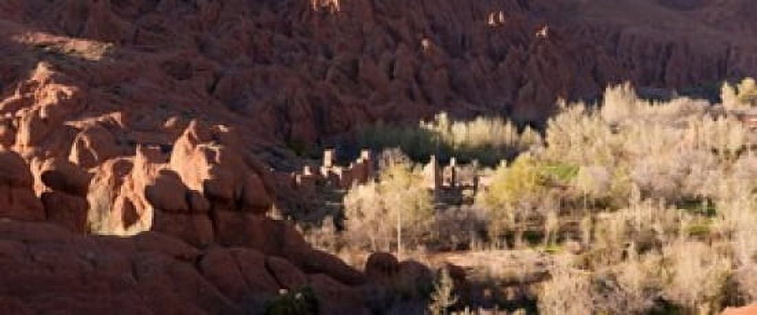 Rock formations in the Dades Valley Dades Gorges Ouarzazate Morocco Canvas Art - Panoramic Images (15 x 6)
