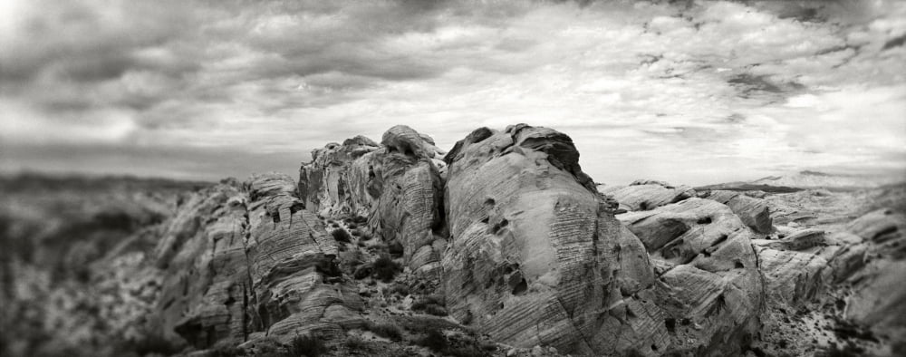 Rock formations in the Valley of Fire State Park Moapa Valley Nevada USA Canvas Art - Panoramic Images (12 x 30)