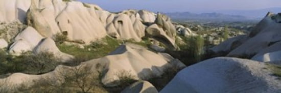 Rock formations on a hill Turkey Canvas Art - Panoramic Images (36 x 12)