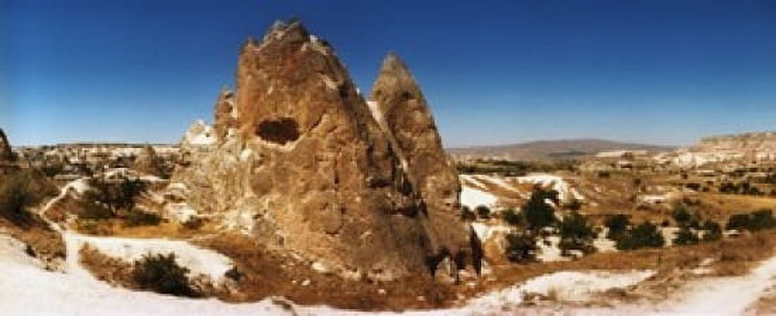 Rock formations on a landscape Cappadocia Central Anatolia Region Turkey Canvas Art - Panoramic Images (15 x 6)