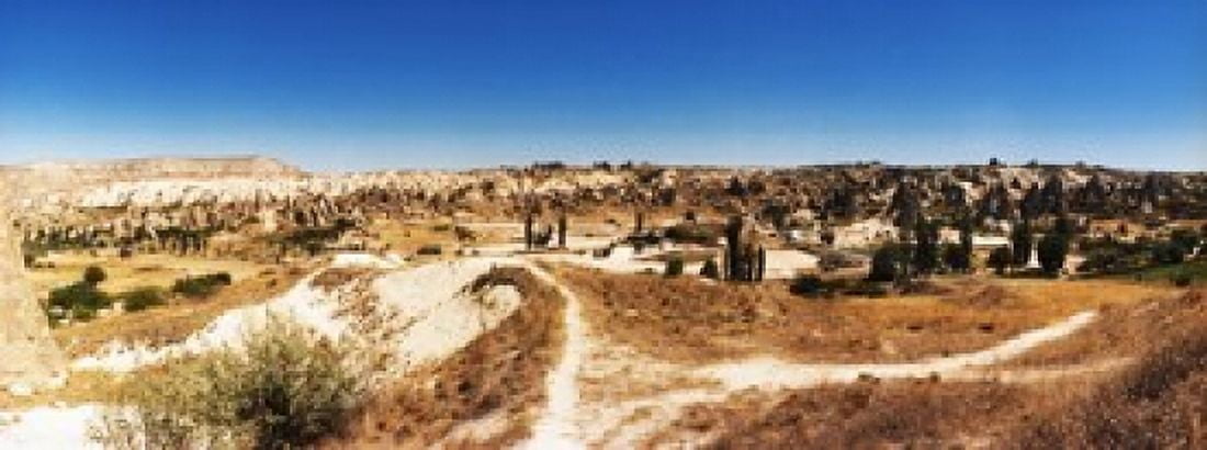 Rock formations on a landscape Cappadocia Central Anatolia Region Turkey Canvas Art - Panoramic Images (30 x 12)
