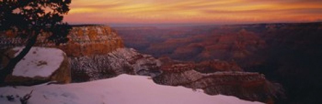 Rock formations on a landscape Grand Canyon National Park Arizona USA Canvas Art - Panoramic Images (18 x 6)