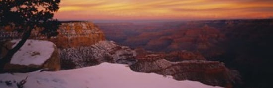 Rock formations on a landscape Grand Canyon National Park Arizona USA Canvas Art - Panoramic Images (36 x 12)