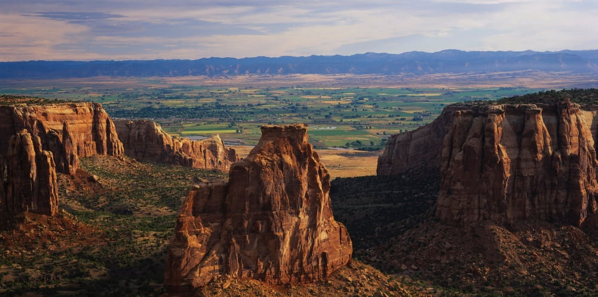Rock formations on a landscape Grand Junction Grand Valley Colorado National Monument Colorado USA Canvas Art - Panoramic Images (27 x 9)