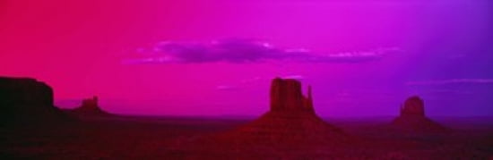 Rock formations on a landscape Monument Valley Arizona USA Canvas Art - Panoramic Images (36 x 12)