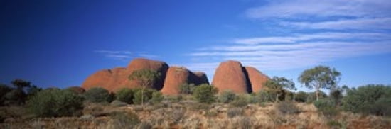 Rock formations on a landscape Olgas Northern Territory Australia Canvas Art - Panoramic Images (36 x 12)