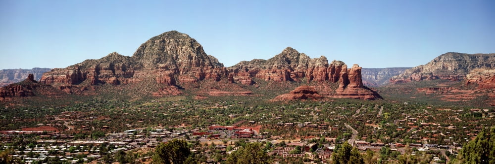 Rock formations on a landscape Sedona Coconino County Arizona USA Canvas Art - Panoramic Images (6 x 18)