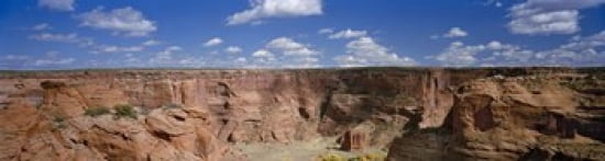 Rock formations on a landscape South Rim Canyon De Chelly Arizona USA Canvas Art - Panoramic Images (42 x 12)