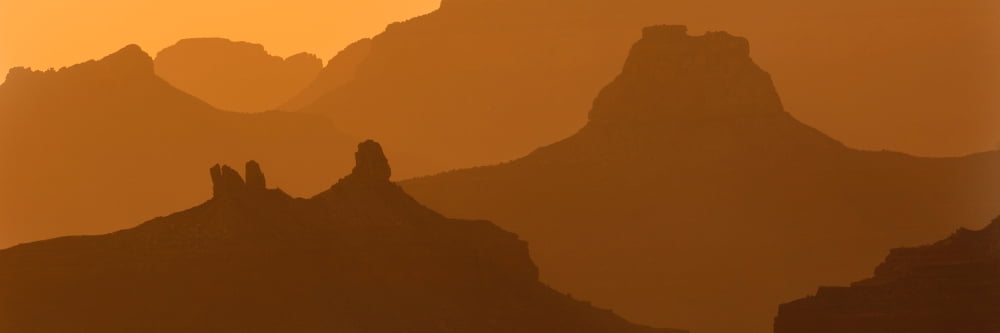 Rock formations on a landscape South Rim Grand Canyon Arizona USA Canvas Art - Panoramic Images (12 x 36)