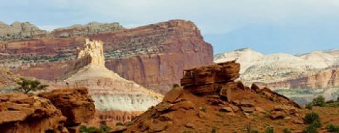 Rock formations on a national park Capitol Reef National Park Utah USA Canvas Art - Panoramic Images (15 x 6)