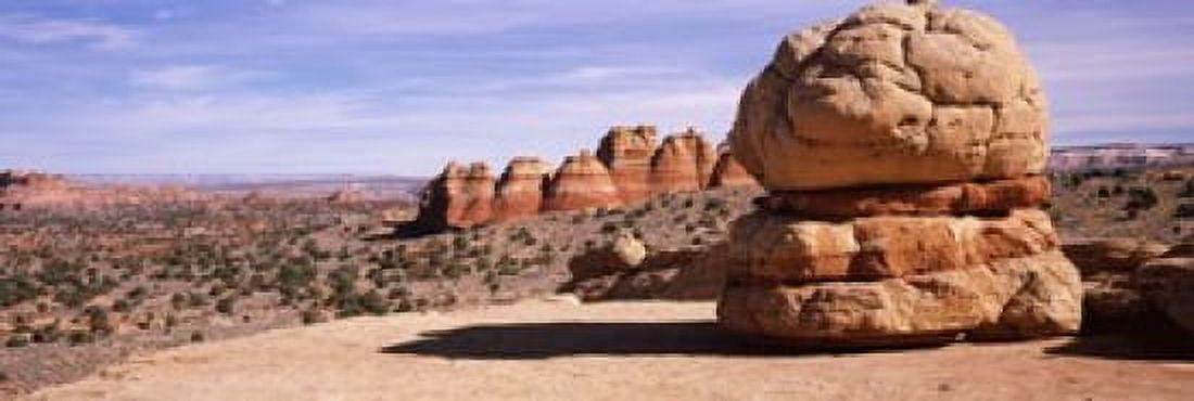 Rock formations on an arid landscape Big Mac Coyote Butte Paria Canyon-Vermilion Cliffs Wilderness Utah USA Canvas Art - Panoramic Images (18 x 6)