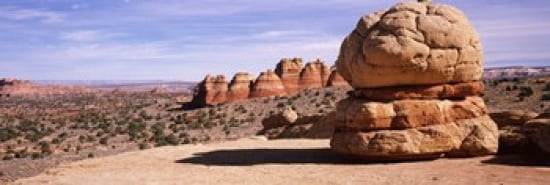 Rock formations on an arid landscape Big Mac Coyote Butte Paria Canyon-Vermilion Cliffs Wilderness Utah USA Canvas Art - Panoramic Images (36 x 12)