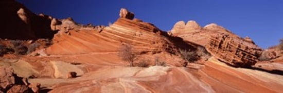Rock formations on an arid landscape Coyote Butte Vermillion Cliffs Paria Canyon Arizona USA Canvas Art - Panoramic Images (36 x 12)