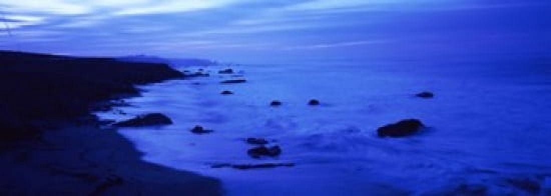 Rock formations on the beach California USA Canvas Art - Panoramic Images (18 x 7)
