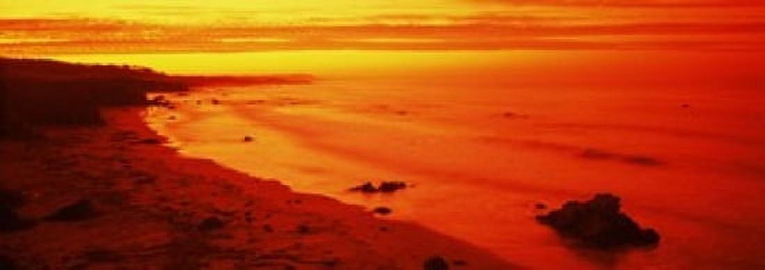 Rock formations on the beach California USA Canvas Art - Panoramic Images (18 x 7)