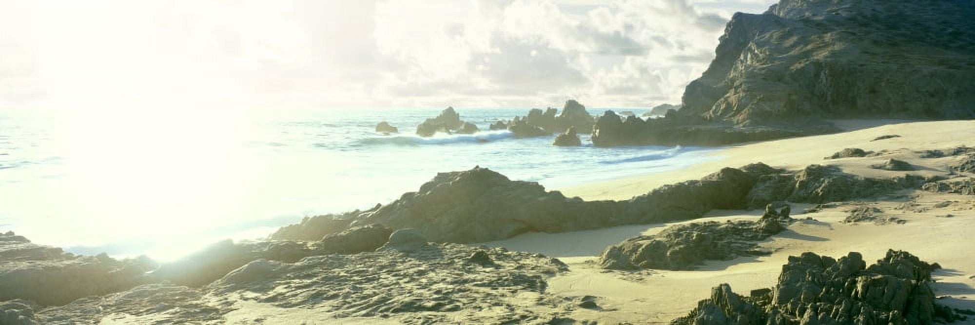 Rock formations on the beach Pacific Coast Cerritos Beach Cerritos Baja California Mexico Canvas Art - Panoramic Images (27 x 9)