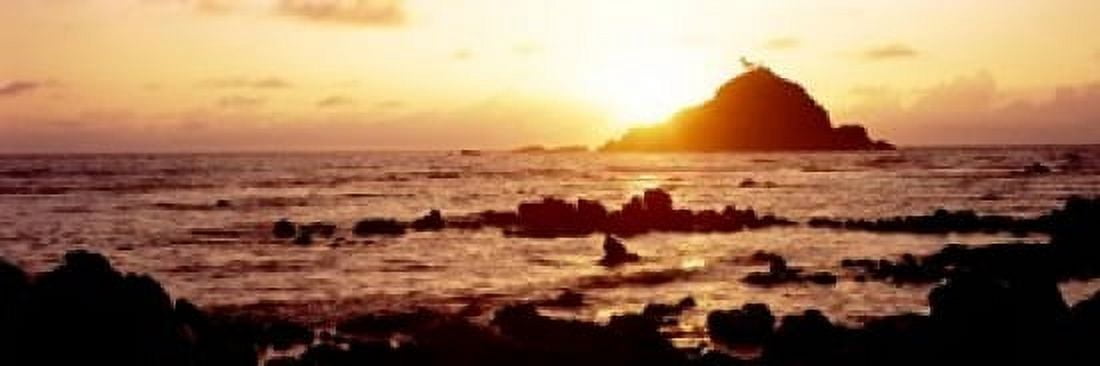 Rock formations on the coast Aloo Island Hana Maui Hawaii USA Canvas Art - Panoramic Images (18 x 6)