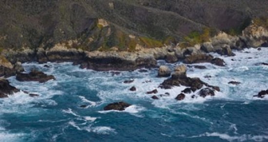 Rock formations on the coast Garrapata State Beach Big Sur Monterey County California USA Canvas Art - Panoramic Images (24 x 12)