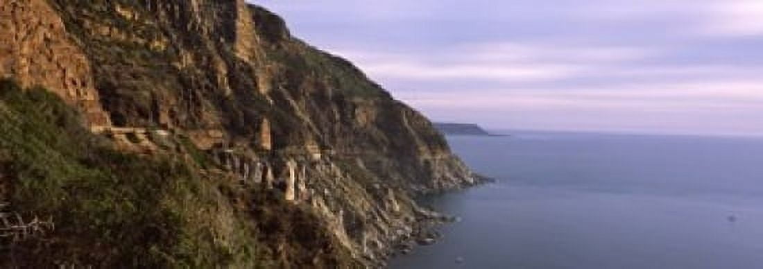 Rock formations on the coast Mt Chapmans Peak Cape Town Western Cape Province South Africa Canvas Art - Panoramic Images (18 x 7)
