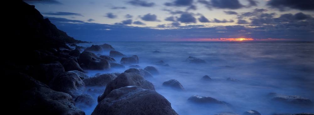 Rock formations on the coast West Weares Portland Dorset England Canvas Art - Panoramic Images (27 x 9)