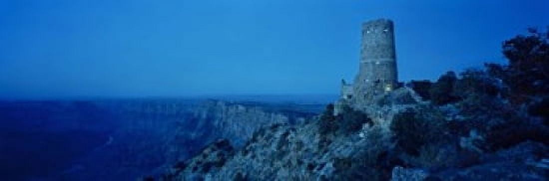Rock formations with a river Desert View Watchtower Desert Point Grand Canyon National Park Arizona USA Canvas Art - Panoramic Images (18 x 6)
