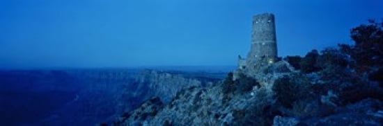 Rock formations with a river Desert View Watchtower Desert Point Grand Canyon National Park Arizona USA Canvas Art - Panoramic Images (36 x 12)