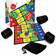 Rock-in Dice Game 24 Colored 6 Sided Dice Set D6 Game Dice, 4 Player Game Set, Liars Dice, Party Game, Christmas Gift Idea, Interlocking Travel Game